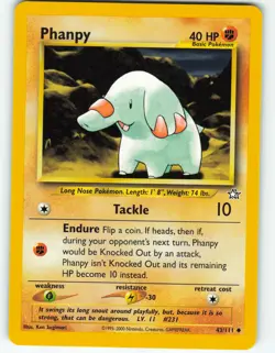 Phanpy - 43/111 Neo Genesis - Pokemon TCG - 2000 - Image 1