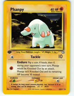 Phanpy - 1st Edition - 43/111 Neo Genesis - Pokemon TCG - 2000 - Image 1