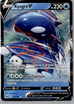 Kyogre V 037/159 Holo V Rare Crown Zenith Pokemon Near Mint - Image 1
