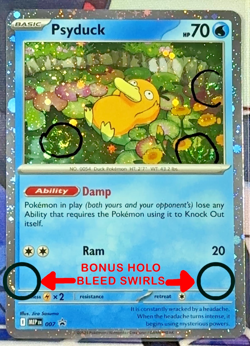 Psyduck MEP 007 🌀 FIVE SWIRLS 🌀 Mega Evolution Cosmos Holo Promo Pokemon Card - Image 1