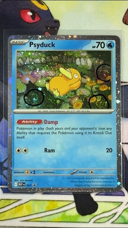 Psyduck MEP 007 🌀 FIVE SWIRLS 🌀 Mega Evolution Cosmos Holo Promo Pokemon Card - Image 2