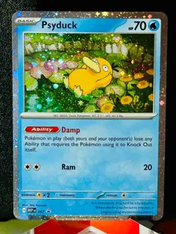 Psyduck MEP 007 🌀 FIVE SWIRLS 🌀 Mega Evolution Cosmos Holo Promo Pokemon Card - Image 3