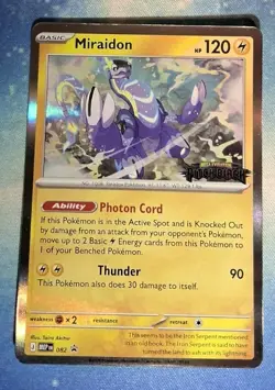 Miraidon MEP-082 Pitch Black Stamped Prerelease Promo Pokemon TCG English NM - Image 1