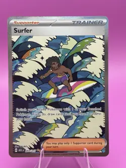 🔥Pokemon TCG Surfer 293/217 SIR Full Art Ascended Heroes Pack Fresh Mint🔥 - Image 1