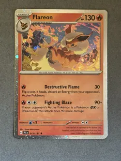 Pokemon TCG Flareon 013/131 Cosmo Holo Rare - Prismatic Evolutions NM/M - Image 2