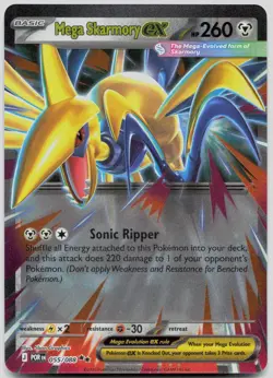 Mega Skarmory ex 055/088 Double Rare Perfect Order Pokemon Holo Near Mint - Image 1