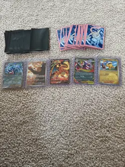pokemon lot cards With 49 Card Sleeves - Image 1