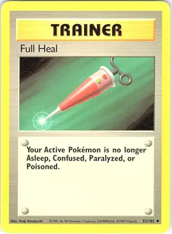 Pokemon Base Set Unlimited Full Heal 82/102 Lightly Played - Image 1