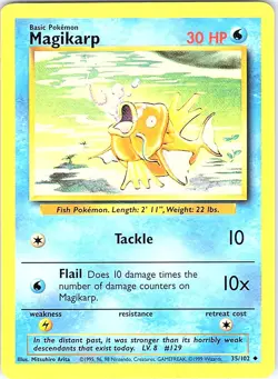 Pokemon Base Set Unlimited Magikarp 35/102 Lightly Played - Image 1