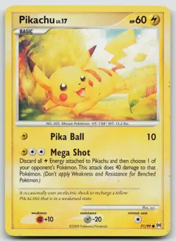 Pikachu 71/99 Common Arceus Pokemon Heavily Played - Image 1