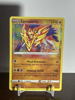 Pokemon Zamazenta 102/185 Vivid Voltage Set, Holo Card, Near Mint Condition - Image 1