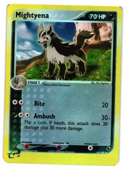 Pokemon TCG Mightyena 42/109 Reverse Holo Uncommon Ruby and Sapphire LP - Image 1