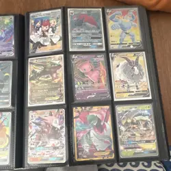 Nintendo Pokemon TCG 9-Card Binder Lot Charizard GX Mewtwo GX Gengar V Full Art - Image 2