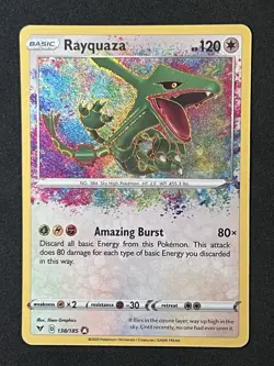 Rayquaza 138/185 Amazing Rare Vivid Voltage Pokemon 🔥 - Image 1