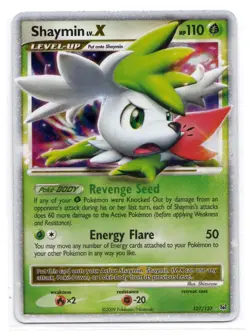 Shaymin LV.X 127/127 Platinum Ultra Rare Holo Pokemon Card MP: P2 - Image 1
