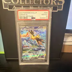 Zapdos ex 204/165 EX JP Pokemon TCG PSA 10 - Image 1