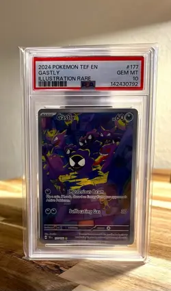 Pokemon Gastly Temporal Forces Illustration Rare #177 PSA 10 Read Description - Image 1