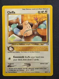 Cleffa 20/111 Neo Genesis Unlimited Rare LP-MP Pokemon Tcg 2000 WOTC - Image 1