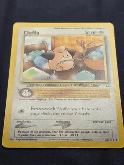 Cleffa 20/111 Neo Genesis Unlimited Rare LP-MP Pokemon Tcg 2000 WOTC - Image 2