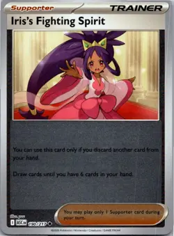 Iris's Fighting Spirit 190/217 Uncommon Ascended Heroes Pokemon Reverse Holo NM - Image 1