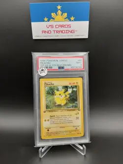 1999 POKEMON JUNGLE 1ST ED WOTC STAMP P#60 PIKACHU PSA 9 - Image 1