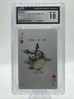 Jack of Hearts Hoothoot Pokemon Poker Playing Card 1999 Japan Lugia Silver - Image 1