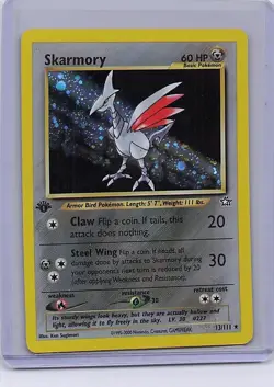 Skarmory 13/111 Rare Neo Genesis Pokemon 1st Edition Holo Near Mint - Image 1