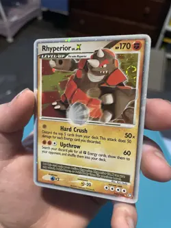 Pokemon TCG Rhyperior LV.X Holo Card 145/146 Legends Awakened MP - Image 2
