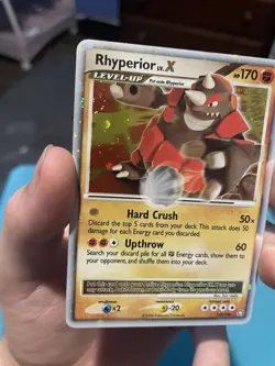 Pokemon TCG Rhyperior LV.X Holo Card 145/146 Legends Awakened MP - Image 3