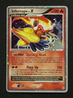 Pokemon Infernape LV.X 121/130 Holo LV.X Rare Diamond Pearl Pokemon Holo LP / MP - Image 1