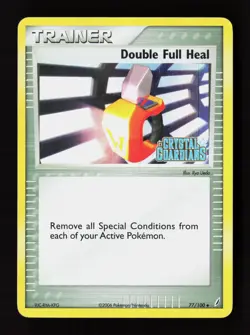 Double Full Heal 77/100 Uncommon Crystal Guardians Pokemon Reverse Holo HP - Image 1