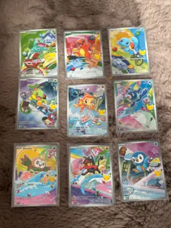 Pokemon TCG First Partner Illustration Collection Series 1 Full Sets of 9 Cards - Image 1