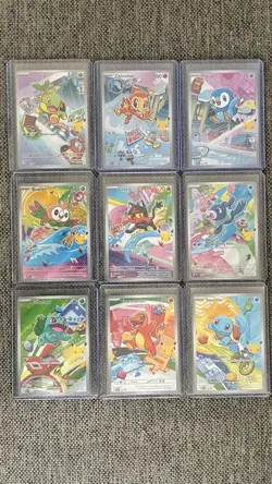 Pokemon First Partner Illustration Series 1 Collection - Complete Full Set Of 9 - Image 1