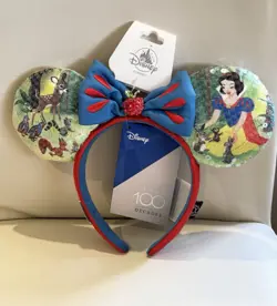 New Disney Snow White 100th Anniversary Edition Minnie Mouse Ears Adults BNWT - Image 1