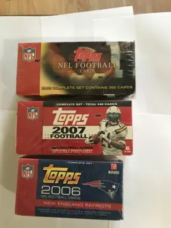 2003 ,2006, 2007 Topps Football Complete Factory Sealed Sets Lot - Image 1