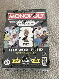 2026 Monopoly Panini Prizm: FIFA World Cup Booster Blaster Box New Factory Seal - Image 1