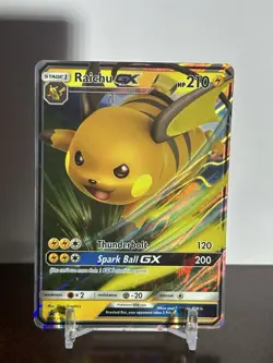 Pokemon TCG 2019 Raichu GX SM213 Black Star Promo Holo Foil Card Nm Near Mint - Image 1