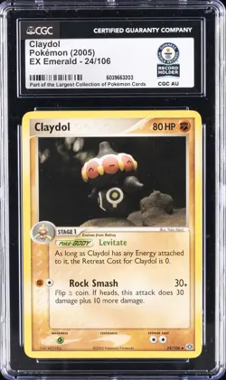 2005 POKEMON EX EMERALD #24 CLAYDOL CGC AUTHENTIC - Image 1