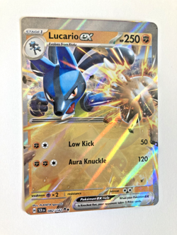 Miscut Lucario ex 082/142 Stellar Crown Holo Pokemon Card - Image 2