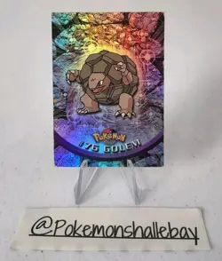 Golem #76 - Pokemon Topps Series 1 Card *LP* Holo - BLUE LABEL - Image 1