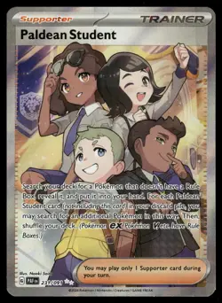 Paldean Student 231/091 Ultra Rare Paldean Fates Pokemon Holo NM - Image 1