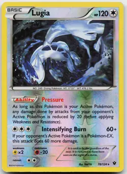 Lugia 78/124 Rare Fates Collide Pokemon Reverse Holo Lightly Played - Image 1