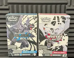 Pokemon TCG Scarlet Violet Black Bolt and White Flare Booster Bundle Sealed - Image 1