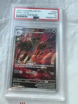 The Pokemon Company Mightyena #243/217 Me: Ascended Heroes PSA 10 IR Holo EN - Image 1