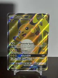 Pokemon Raichu GX SM90 Promo Full Art Holo Card NM Condition - Image 1