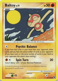 POKEMON Baltoy #60/106 Normal Great Encounters NM - Image 1