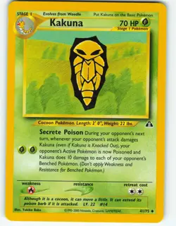 Kakuna - 41/75 Neo Discovery - Pokemon TCG - 2001 - Image 1