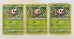 3x Rowlet #SM22 Holo SM Promos Pokemon LP - Image 1