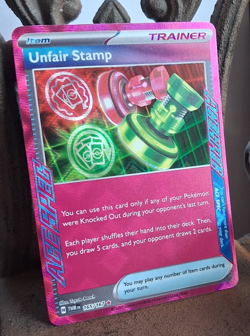 Pokemon Unfair Stamp 165/167 SV06 Twilight Masquerade ACE SPEC Rare Holo ENG - Image 1