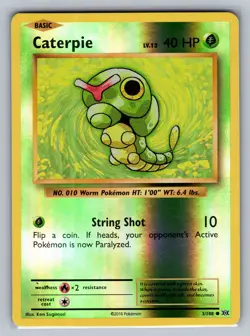 Caterpie XY - Evolutions #3/108 Common,Reverse Holo Pokemon Card - Image 1